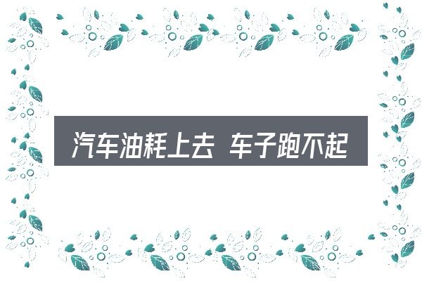 一文讲清汽车油耗上去 车子跑不起：判断标准与取舍思路