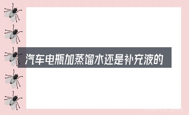 汽车电瓶加蒸馏水还是补充液的基本含义与边界
