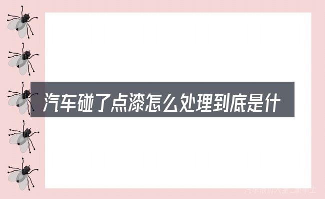 汽车碰了点漆怎么处理到底是什么