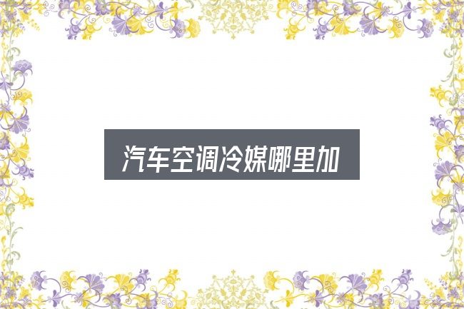 汽车空调冷媒哪里加全面解析：重点、难点与建议