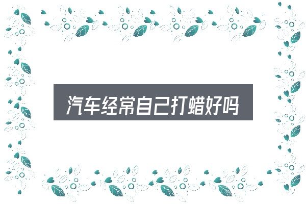 汽车经常自己打蜡好吗，细节决定体验