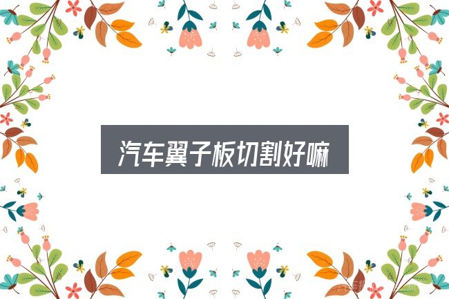 汽车翼子板切割好嘛怎么看？照着这个顺序看就行
