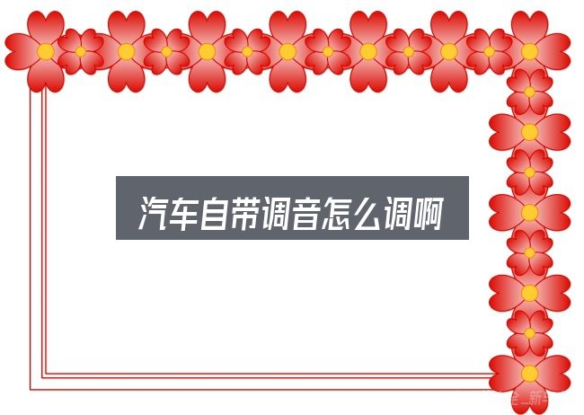 汽车自带调音怎么调啊，从选车到用车的实际经验