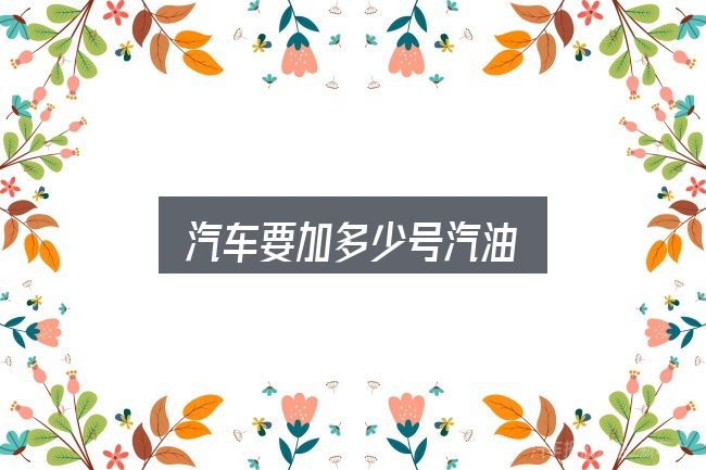 关于「汽车要加多少号汽油」，需要关注的几个维度
