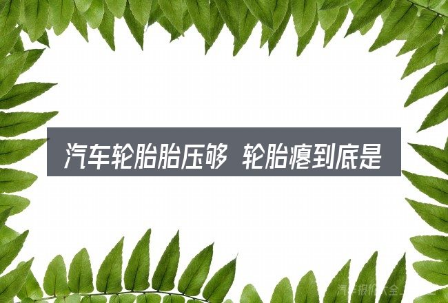 汽车轮胎胎压够 轮胎瘪到底是什么