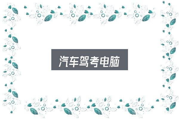 汽车驾考电脑怎么看？一份务实的参考