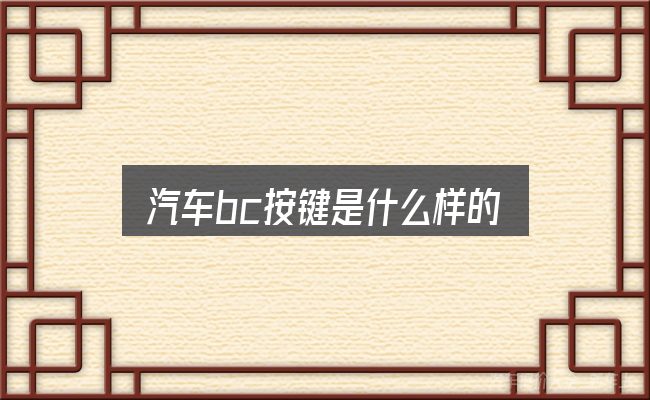 汽车bc按键是什么样的，保养与后期花费的真实情况