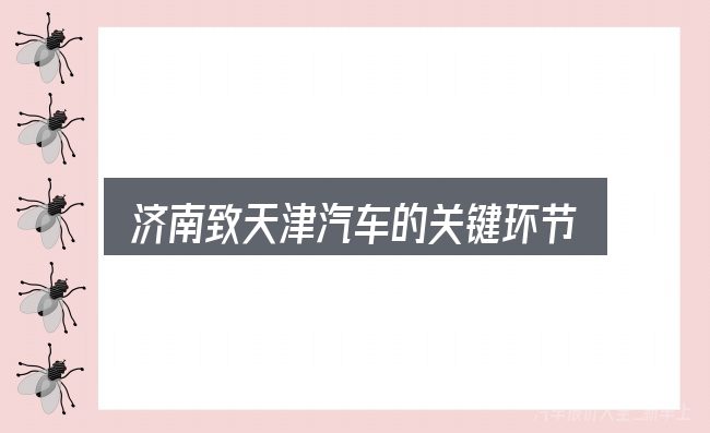济南致天津汽车的关键环节