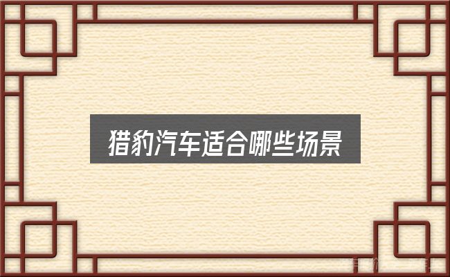 猎豹汽车适合哪些场景