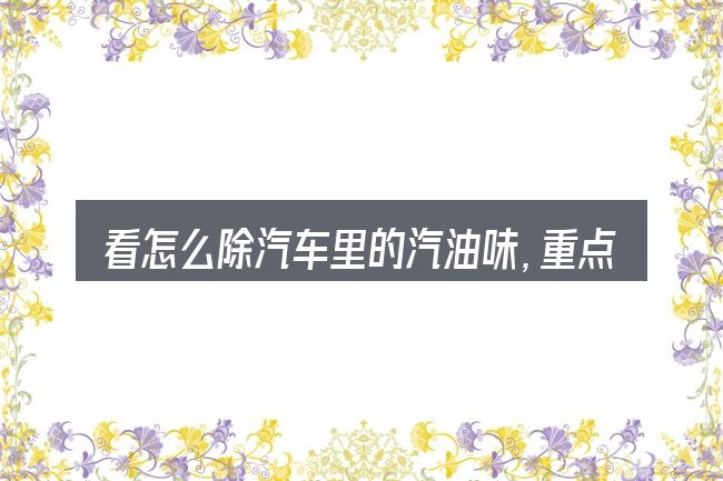 看怎么除汽车里的汽油味,重点看这几项