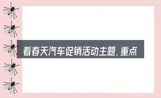 看春天汽车促销活动主题,重点看这几项
