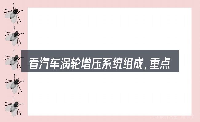 看汽车涡轮增压系统组成,重点看这几项