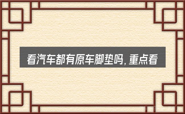 看汽车都有原车脚垫吗,重点看这几项