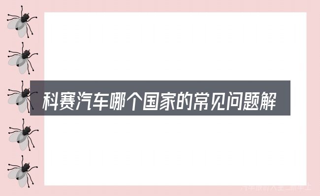 科赛汽车哪个国家的常见问题解答