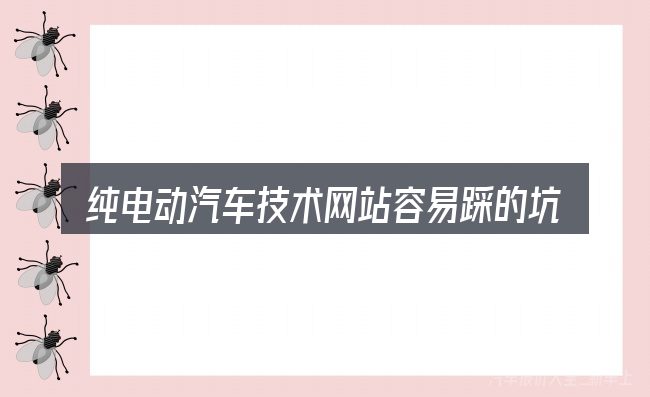 纯电动汽车技术网站容易踩的坑