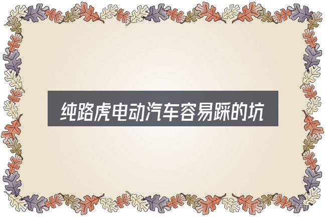 纯路虎电动汽车容易踩的坑