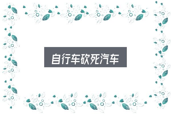 自行车砍死汽车全面解析：把关键变量找出来