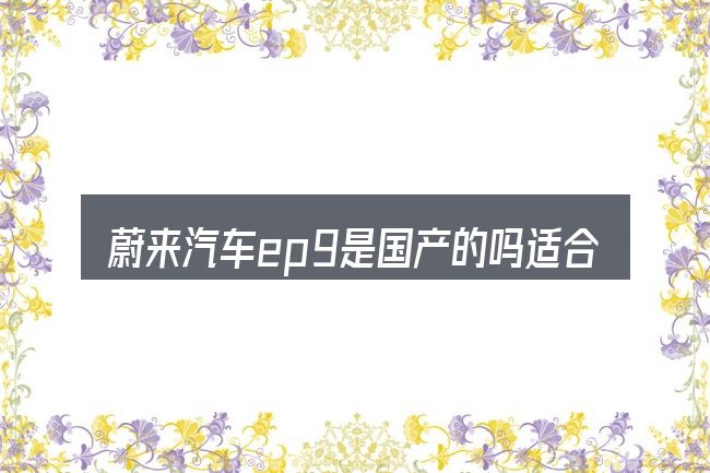 蔚来汽车ep9是国产的吗适合哪些场景