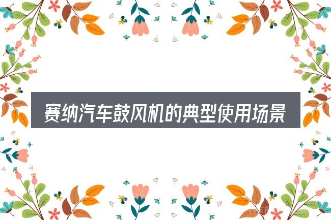赛纳汽车鼓风机的典型使用场景
