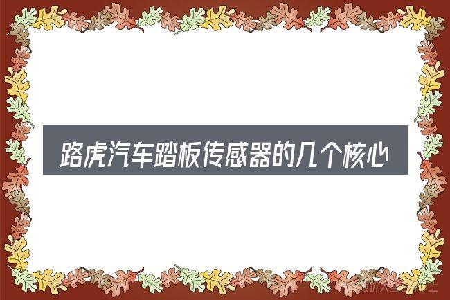 路虎汽车踏板传感器的几个核心要点