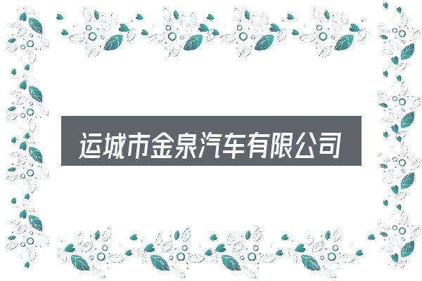 运城市金泉汽车有限公司怎么选？把关键变量找出来