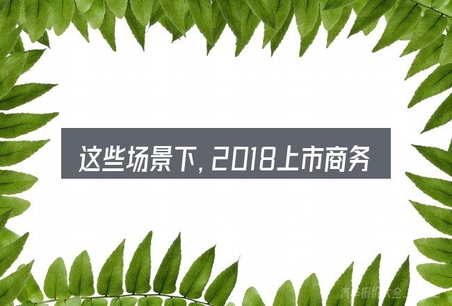这些场景下,2018上市商务汽车更值得考虑