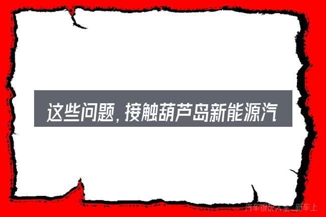 这些问题,接触葫芦岛新能源汽车价格表的人几乎都会遇到