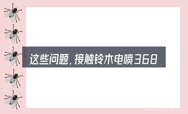 这些问题,接触铃木电喷368汽车的人几乎都会遇到