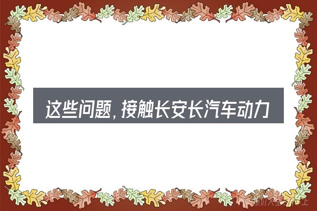 这些问题,接触长安长汽车动力怎么样的人几乎都会遇到