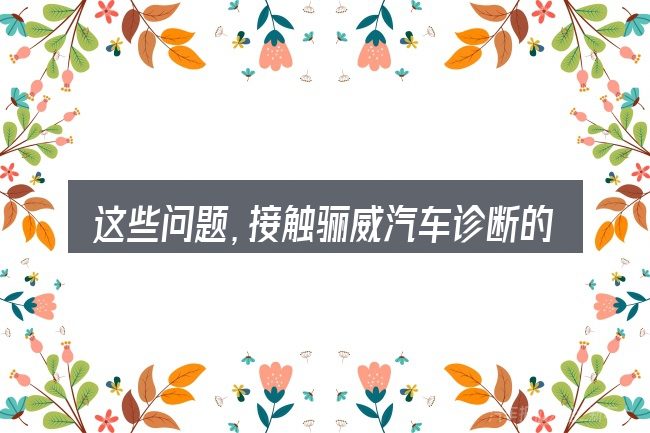 这些问题,接触骊威汽车诊断的插头在哪里的人几乎都会遇到