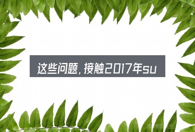 这些问题,接触2017年suv汽车投诉排行榜的人几乎都会遇到