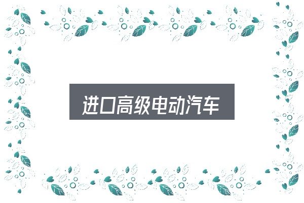 一文讲清进口高级电动汽车：从场景出发的理解