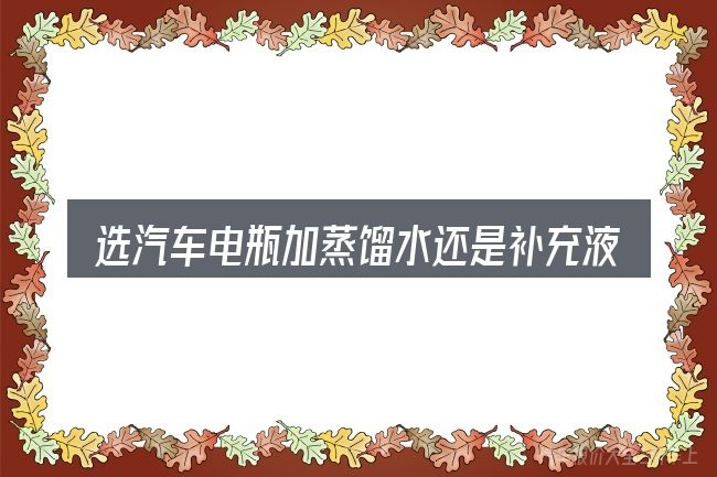 选汽车电瓶加蒸馏水还是补充液的顺序与方法