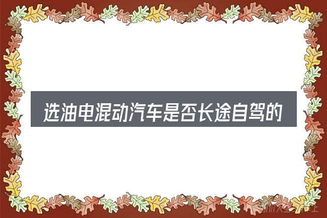 选油电混动汽车是否长途自驾的顺序与方法