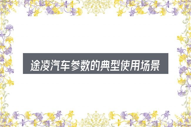 途凌汽车参数的典型使用场景