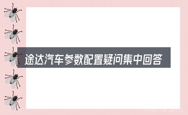 途达汽车参数配置疑问集中回答