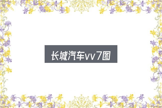 长城汽车vv7图全面解析：别被表面信息误导