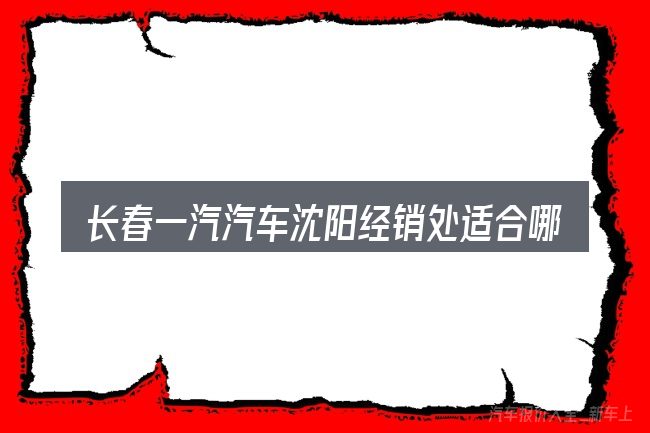 长春一汽汽车沈阳经销处适合哪些场景