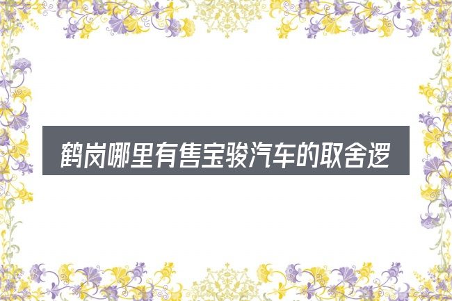 鹤岗哪里有售宝骏汽车的取舍逻辑