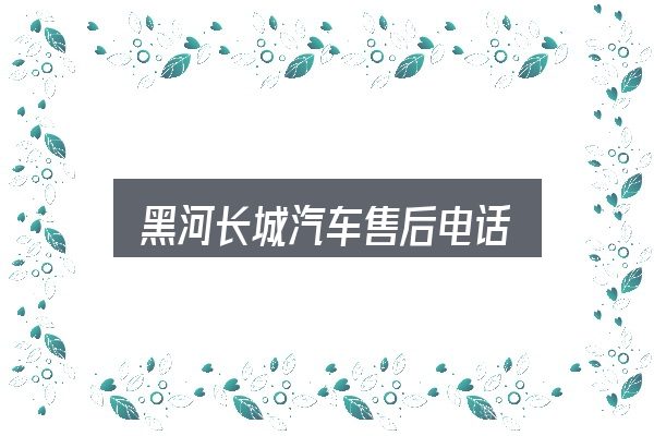 黑河长城汽车售后电话怎么看？需要关注的几个维度