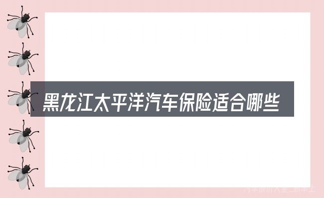 黑龙江太平洋汽车保险适合哪些场景