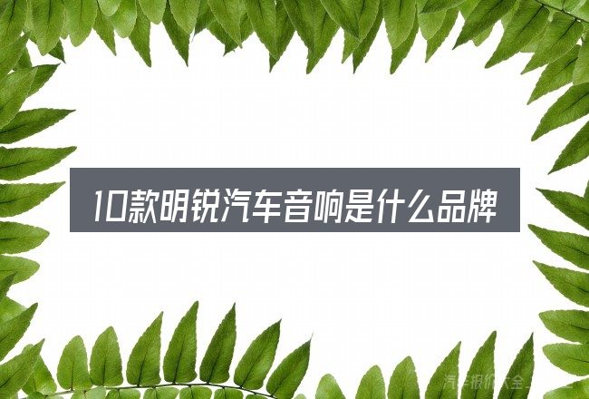 10款明锐汽车音响是什么品牌的包含哪几层意思
