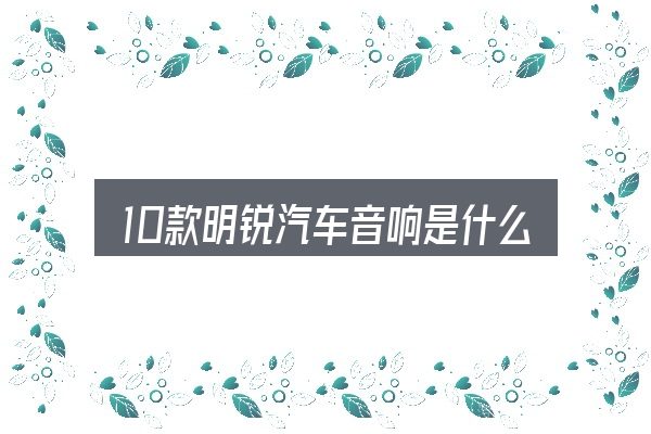 关于「10款明锐汽车音响是什么品牌的」，给第一次接触的人