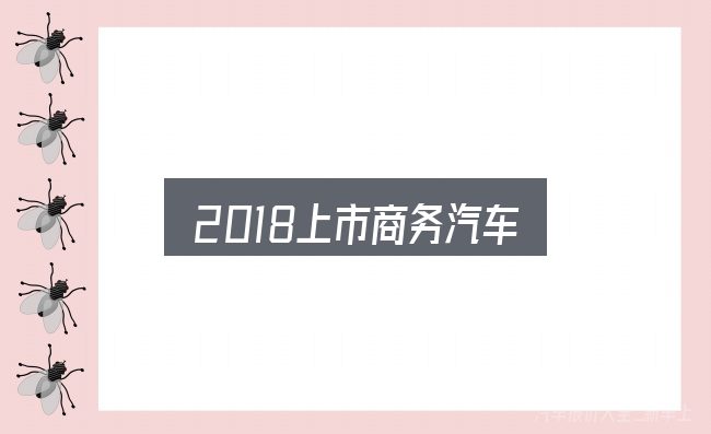 2018上市商务汽车是什么？重点、难点与建议