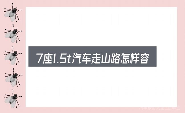 7座1.5t汽车走山路怎样容易踩的坑
